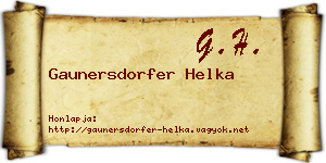 Gaunersdorfer Helka névjegykártya